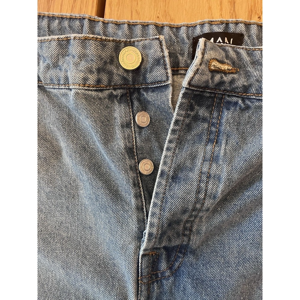 boohooMAN Womens Carpenter Jeans 42 button fly  Plus Super Cute! - Picture 5 of 12